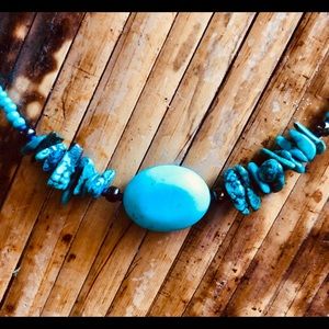 Boho turquoise necklace